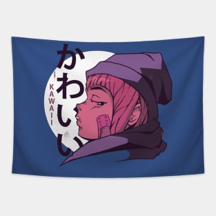 Kawaii anime girl Tapestry