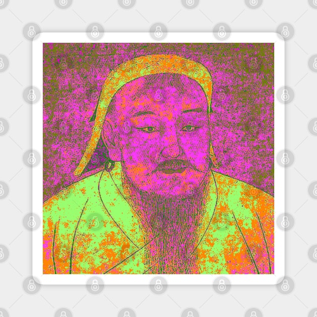 Genghis Khan Portrait Magnet by werewolfintheair