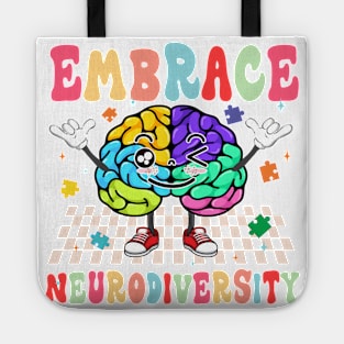 Embrace Neurodiversity Brain Autism Awareness Month Tote