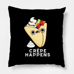 Crepe Happens Cute Food Pun Pillow