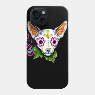 Chihuahua in White - Day of the Dead Sugar Skull Dog Phone Case