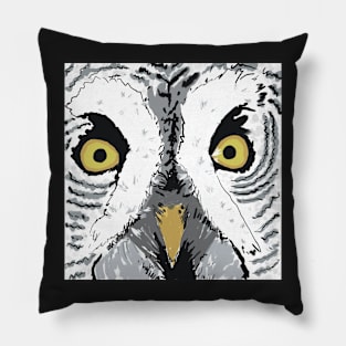 Eyes of a White Owl Pillow