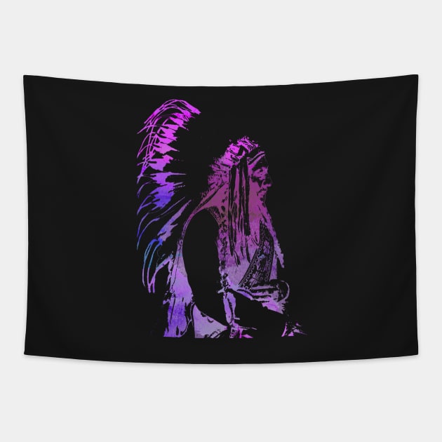 Wild West Series Indian Chief Tapestry by allovervintage