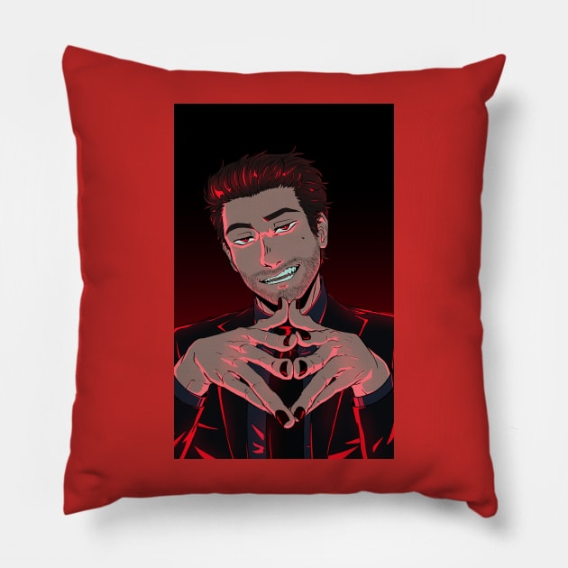 Demon Beck Pillow by mikazure