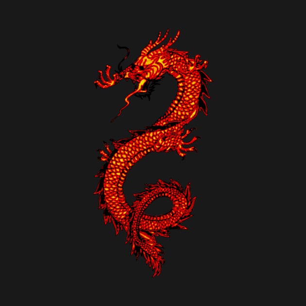 Red Dragon - Asian Dragon by Highseller