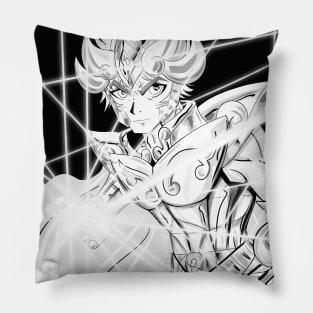 aioria of leo ink saint of gold Pillow