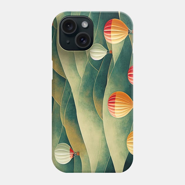 Flying hot air balloons Phone Case by Alekxemko