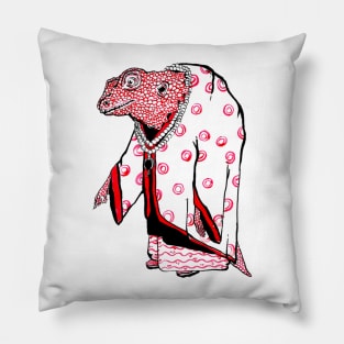 Red Lizard Humanoid Pillow