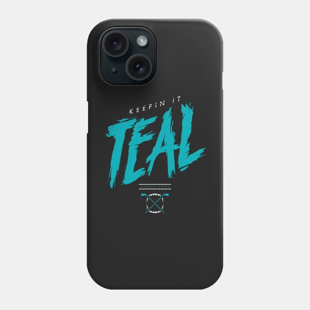 Keepin it Teal San Jose Sharks Hockey Phone Case by OrganicGraphic