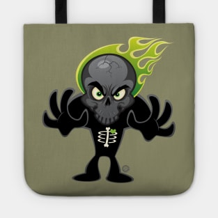 SkullyDawg Green Flame Tote