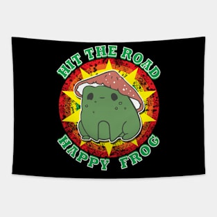 Hit The Road Happy Frog Tapestry