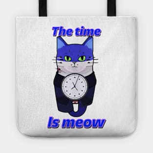 The Time is Meow ‘Blue’ Tote