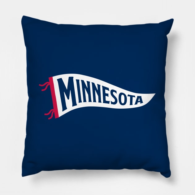 Minnesota Pennant - Navy Pillow by KFig21