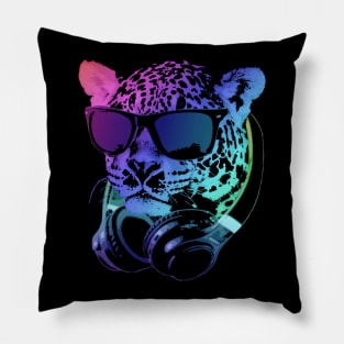 Cool DJ Leopard Pillow