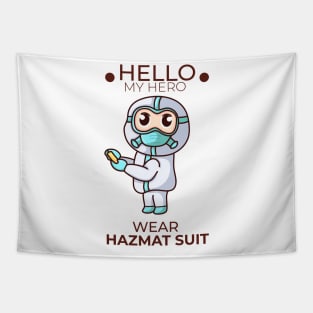 hello my hero wear hazmat suit Tapestry