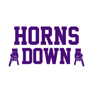 Horns Down - White/Purple T-Shirt