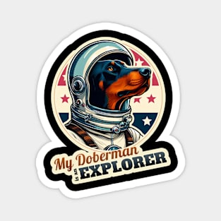 Astronaut Doberman Magnet