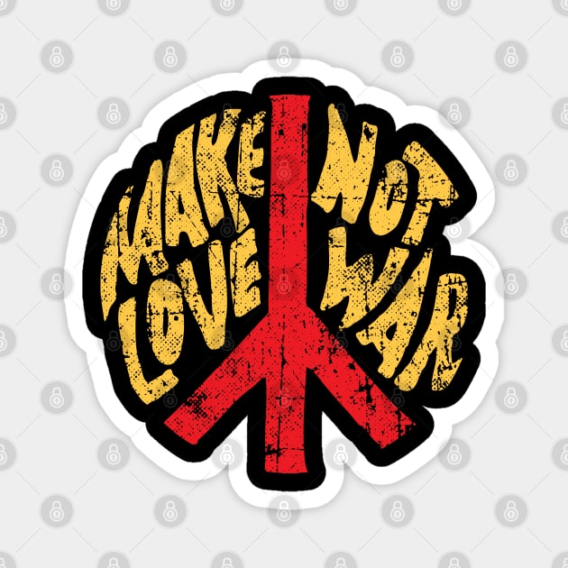 Make Love Not War Peace Sign Magnet by artbitz