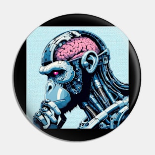 Cyborg Monkey Pin