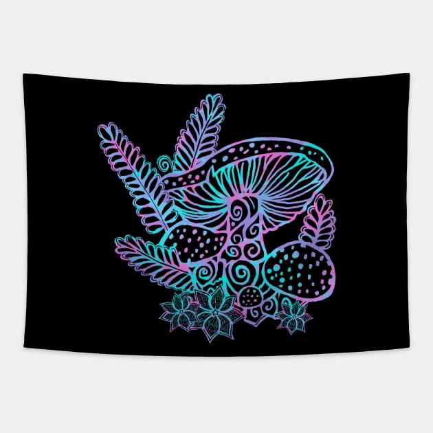 Mushrooms Tapestry by Astrablink7