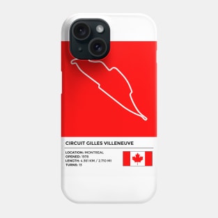 Circuit Gilles Villeneuve [info] Phone Case