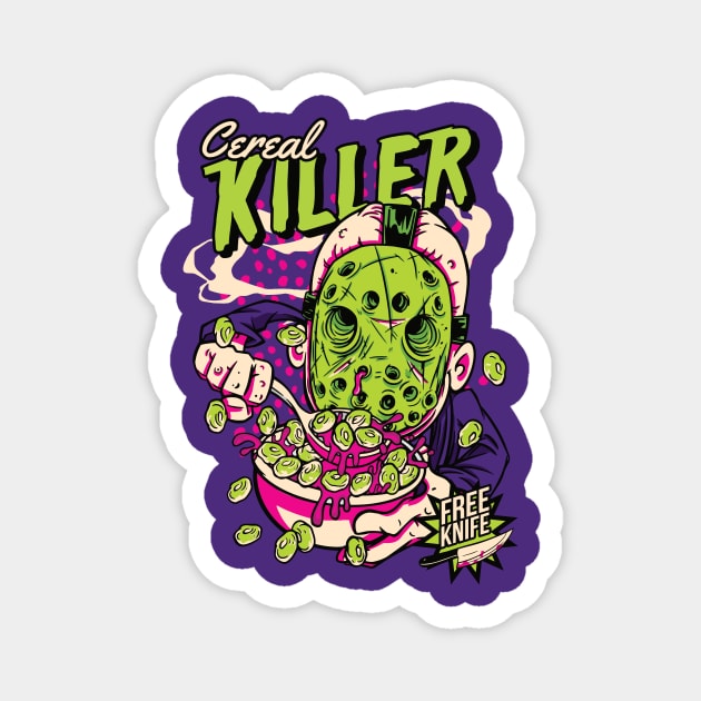 Comic Cereal Killer Cereal Box // Funny Horror Magnet by SLAG_Creative