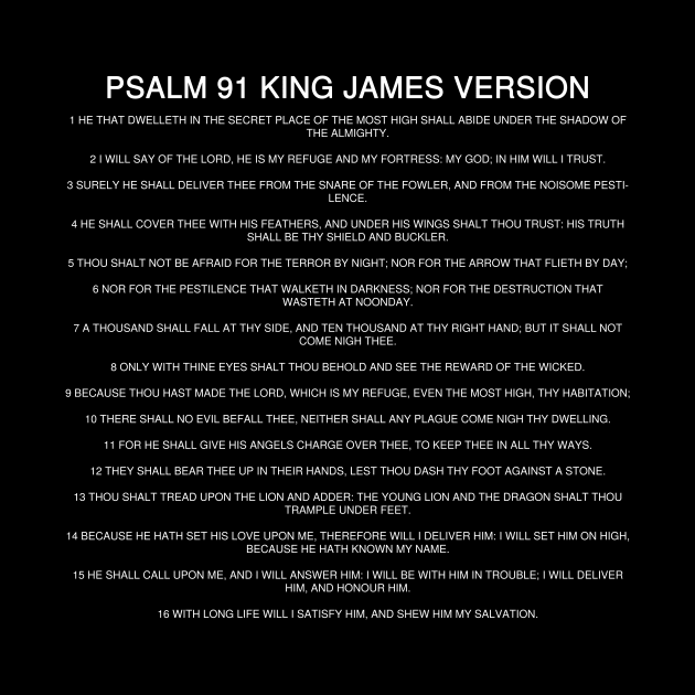 Psalm 91 Bible Verses Text Quotes King James Version by Holy Bible Verses