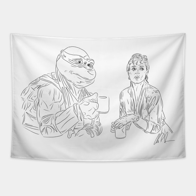 TMNT2: Coffee Break [Outline] Tapestry by 51Deesigns