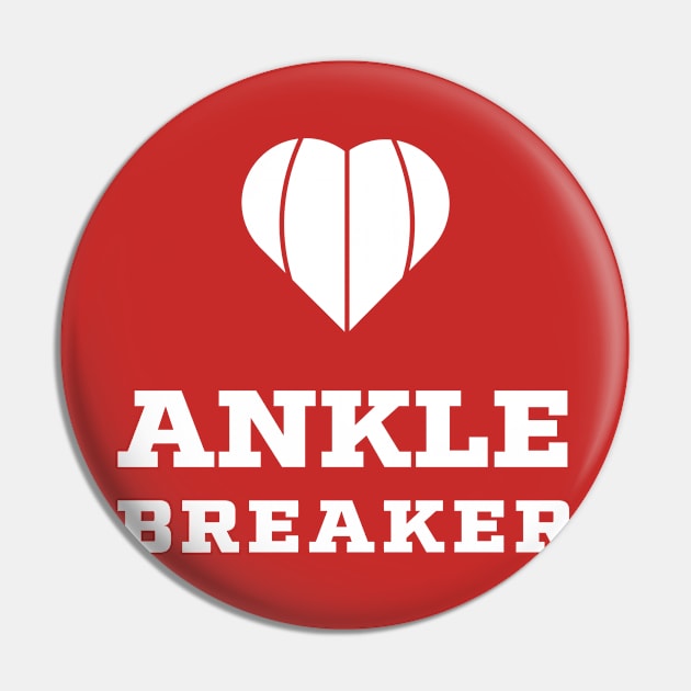 Ankle Breaker Heart Pin by spinlifeapparel