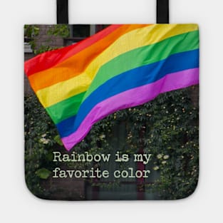 Positive Rainbow Pride Gift Quote Decor Colorful Image LGBTQ Tote