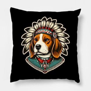 Beagle Native American Pillow