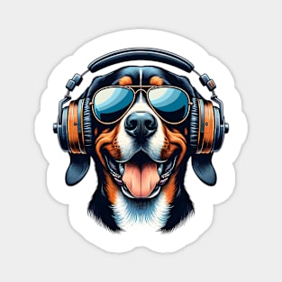 Bavarian Mountain Scent Hound Smiling DJ Artwork Magnet