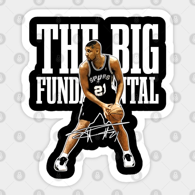 Tim Duncan The Big Fundamental Basketball Vintage Retro 80s 90s Bootleg  Unisex T-Shirt - Teeruto