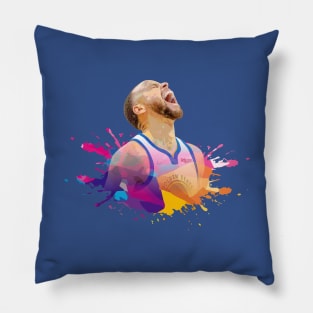 STEPH CURRY WITH SPLASH COLOR Pillow