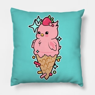 Strawberry Sher-Bird Pillow