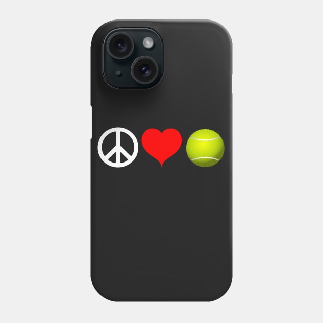 Peace Love Tennis Workout Design Phone Case by teesbyfifi