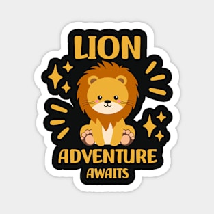 Lion Adventure Awaits Magnet