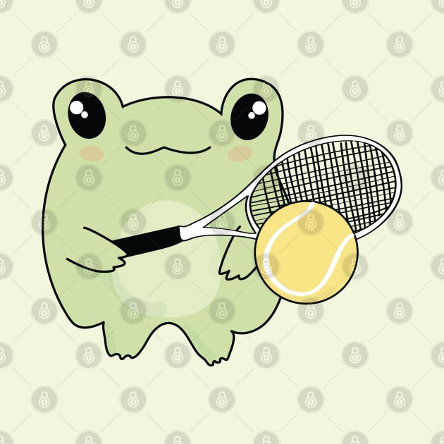 Kawaii Frog Loves Tennis by YourGoods