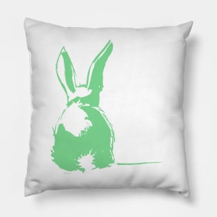 green bunny Pillow