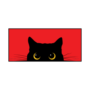 Peek-a-Boo Kitty (Red) T-Shirt