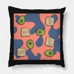 Avocado Toast Pattern Pillow