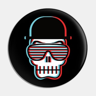 Retro Cool Skull Pin