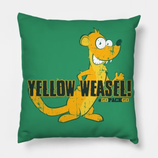 Yellow Weasel Pillow