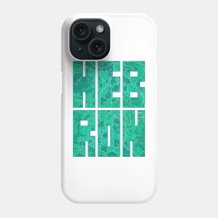 Hebron, Palestine City Map Typography - Watercolor Phone Case