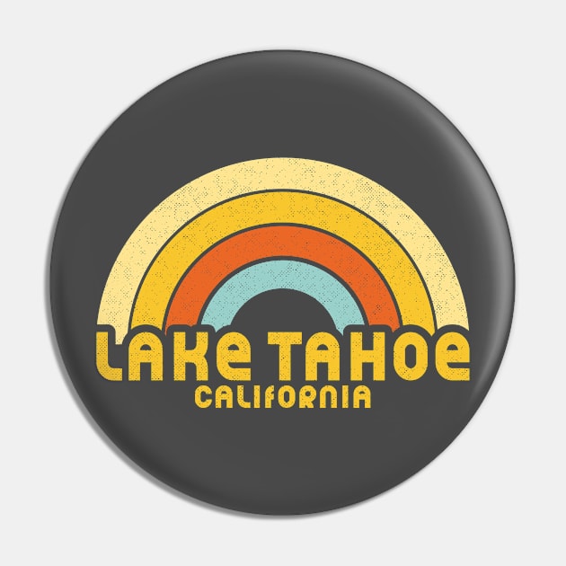 Retro Lake Tahoe California Pin by dk08