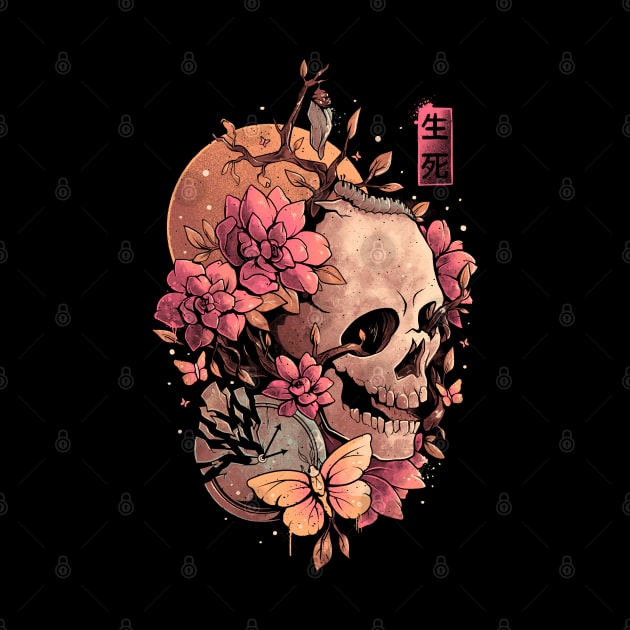 Time of the Death - Skull Flowers Gift by eduely