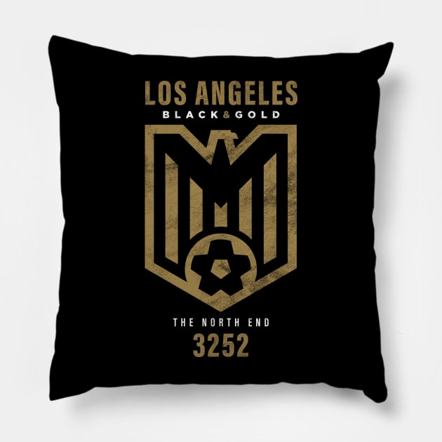 LA is 3252 Territory! Soccer Fan Gift Pillow by BooTeeQue