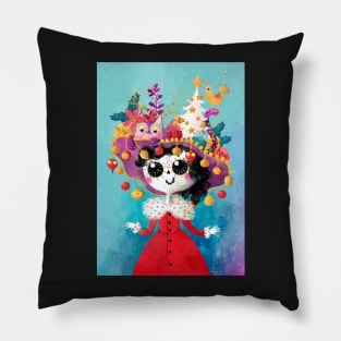 Marikita - the Christmas Crazy Cat Lady Pillow