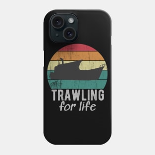 Trawling For Life Retro Trawler Fishing Boat Phone Case