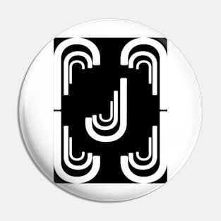 Letter J, the pattern Pin